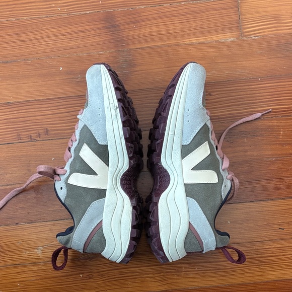 Veja Green and Pink Athletic Shoes - Picture 2 of 4